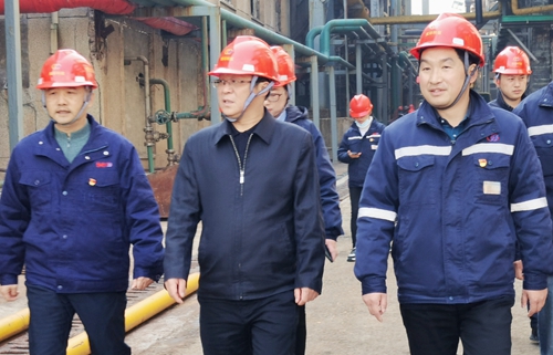 王大真到雙環(huán)公司和田家河新項目現場辦公